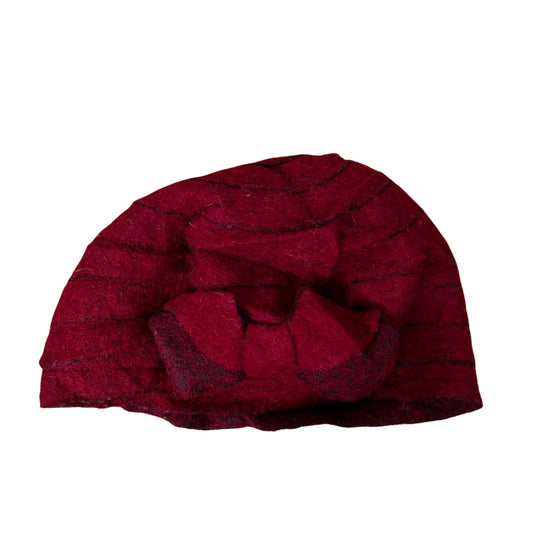Vintage City Wear Red Bow Women's Beret