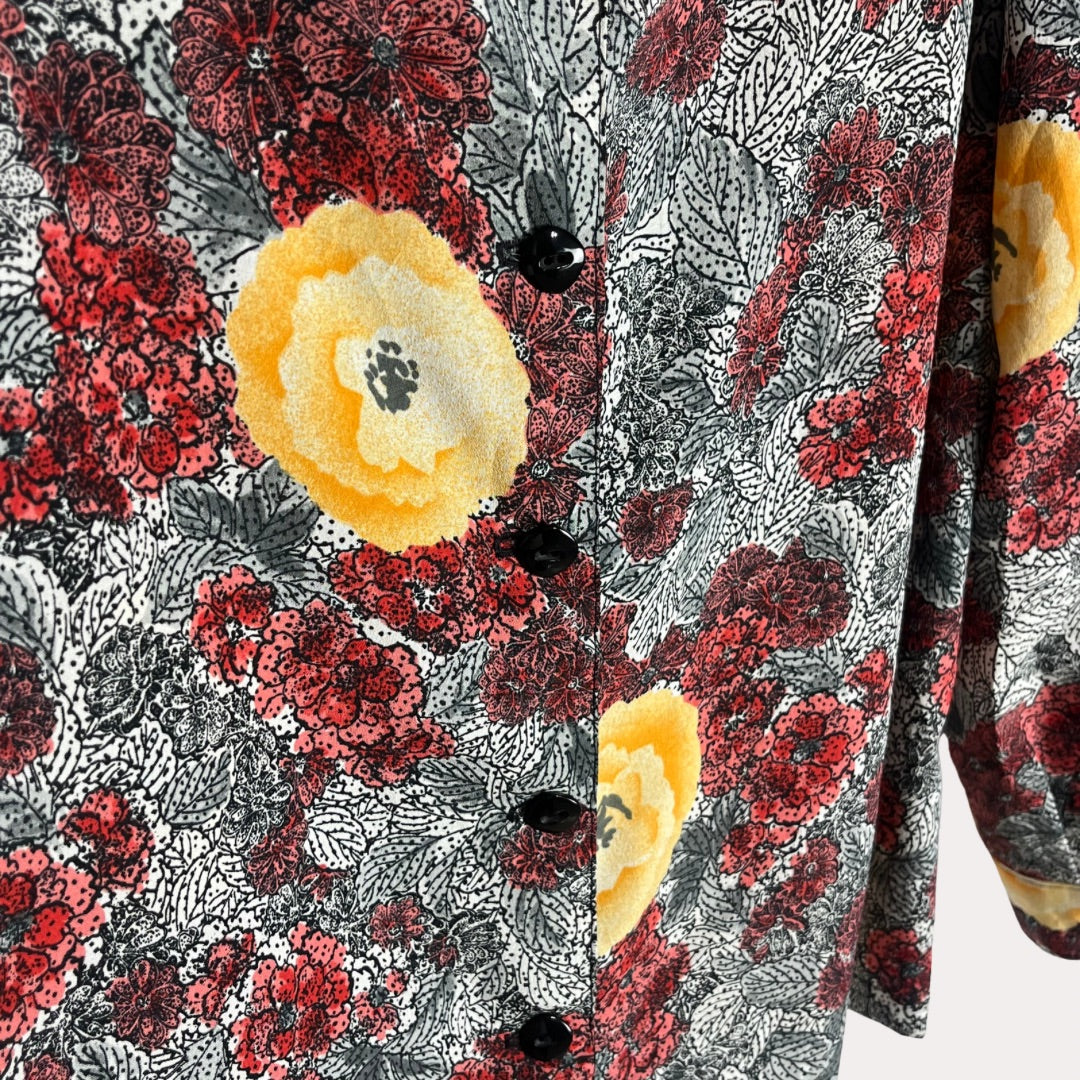 Vintage 90s Floral Blouse