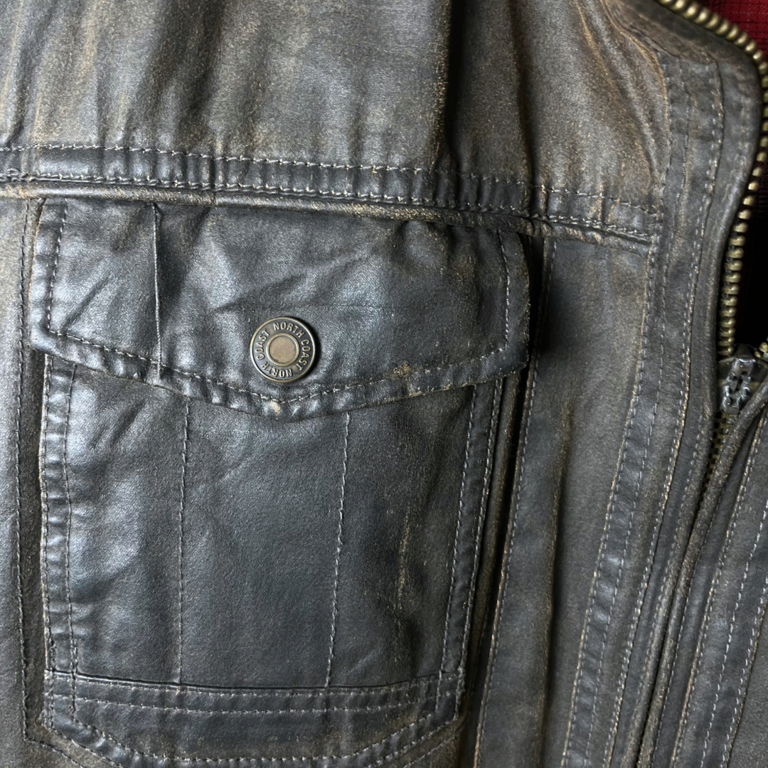 M & S North Coast Genuine Leather Jacket Medium