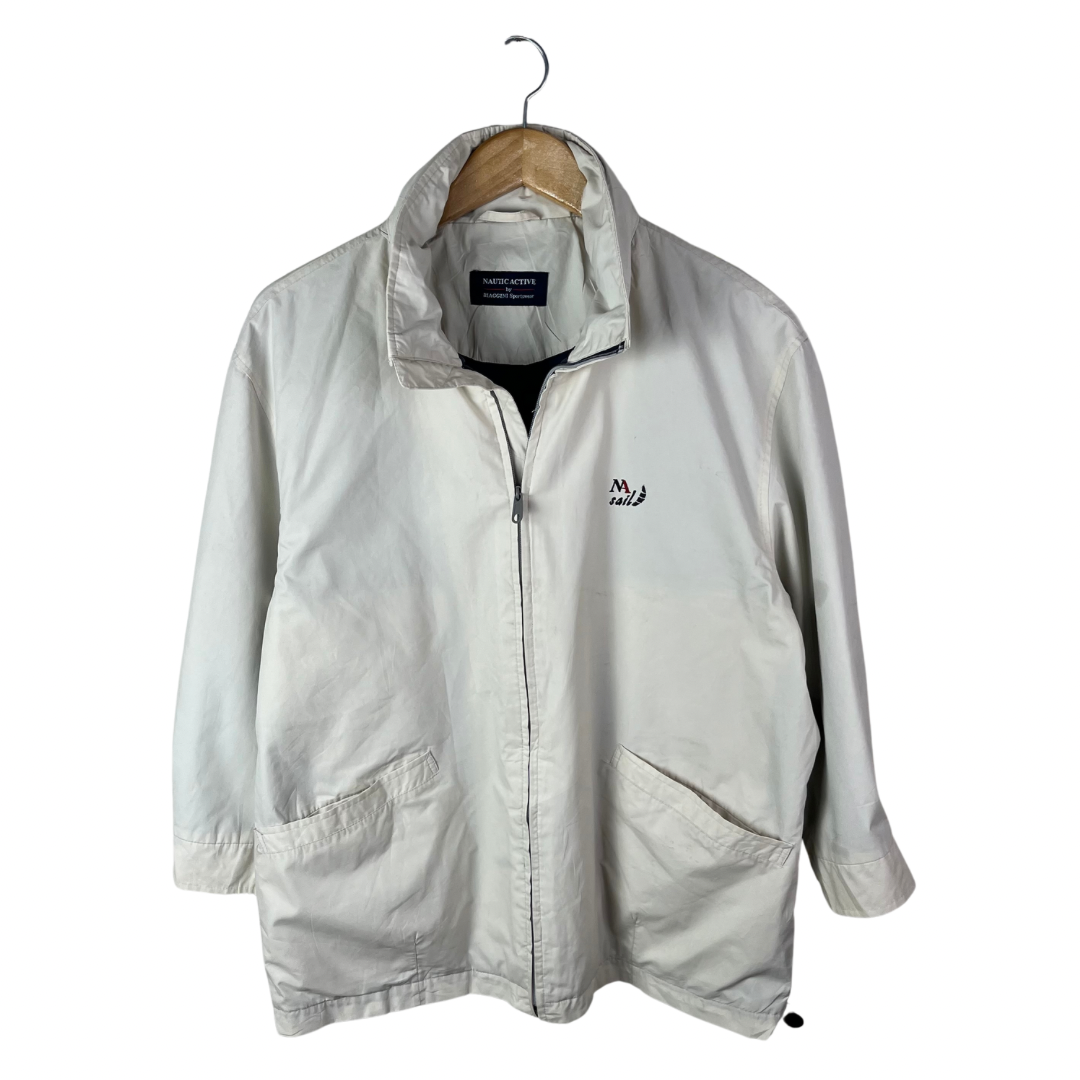 Biaginni White Jacket with Foldable HoodXL