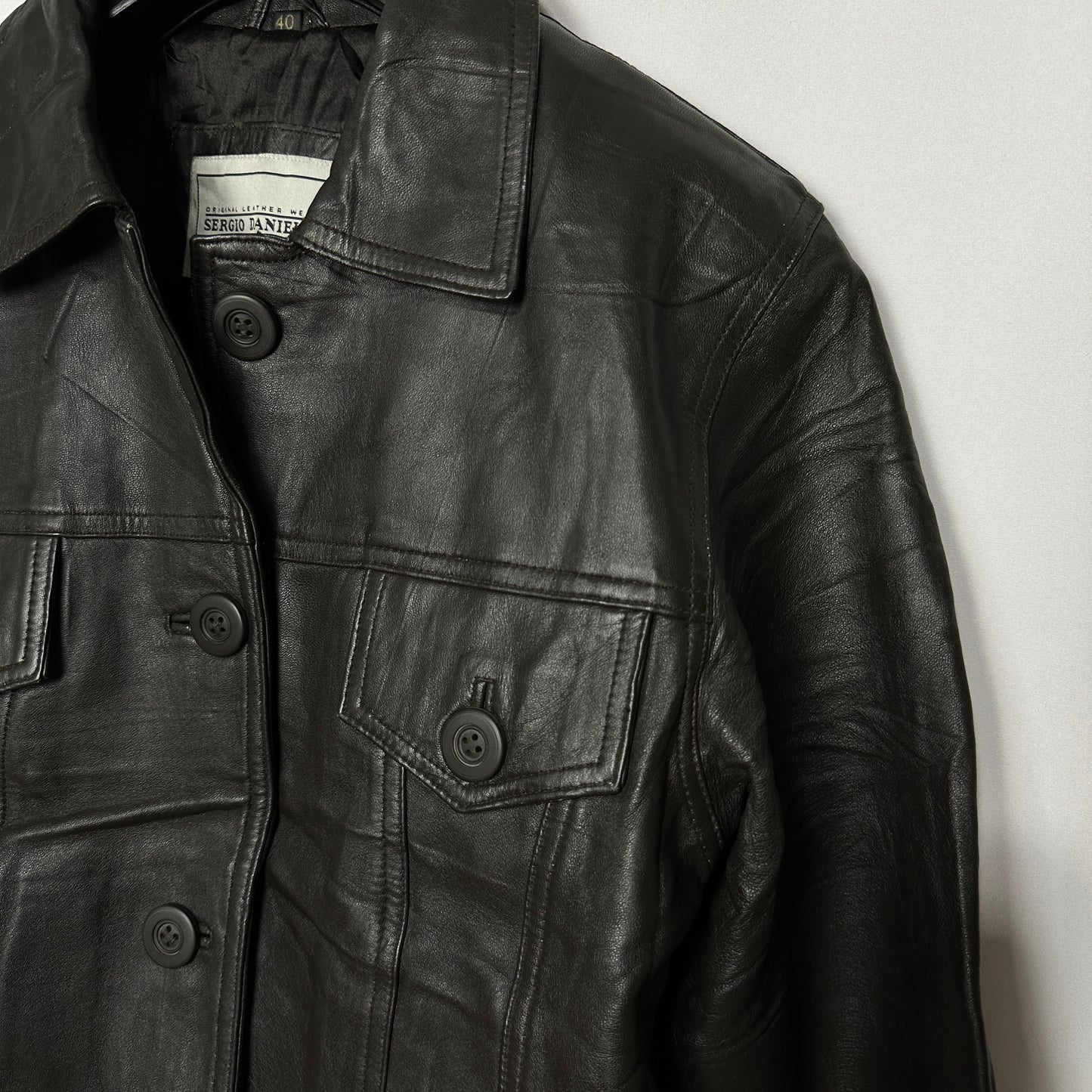 Vintage Sergio Danielli Brown Genuine Leather Jacket - Women's Medium