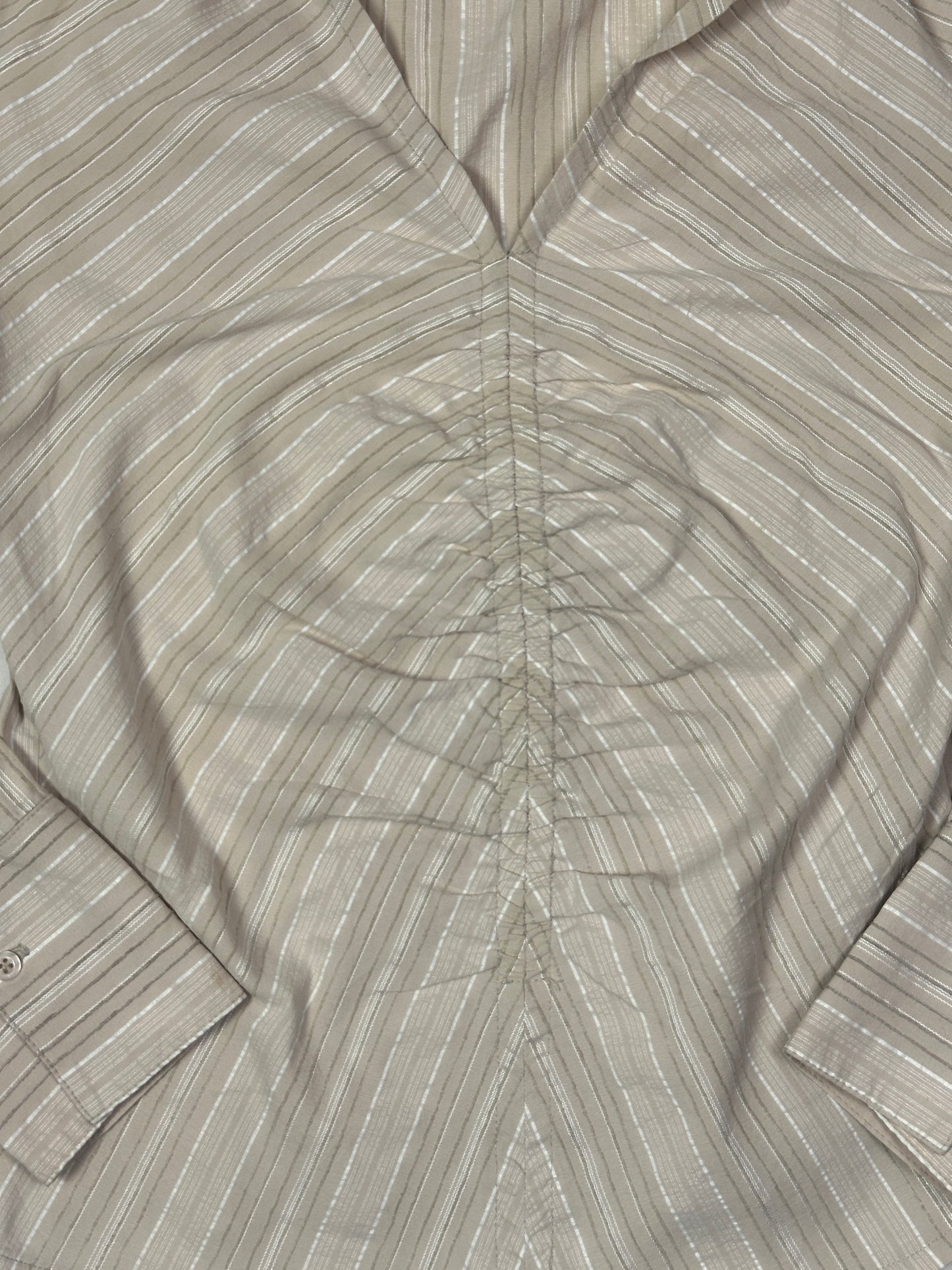 Livre Vintage Striped Ruched Fitted Blouse