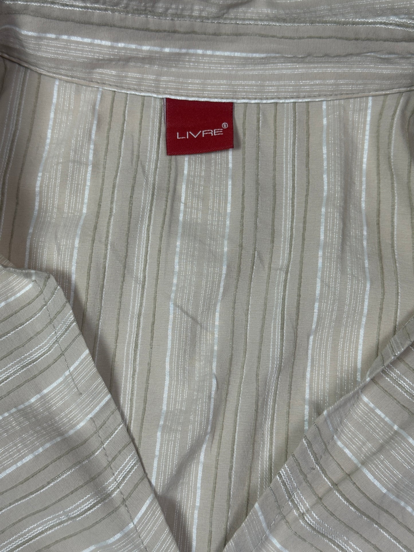 Livre Vintage Striped Ruched Fitted Blouse