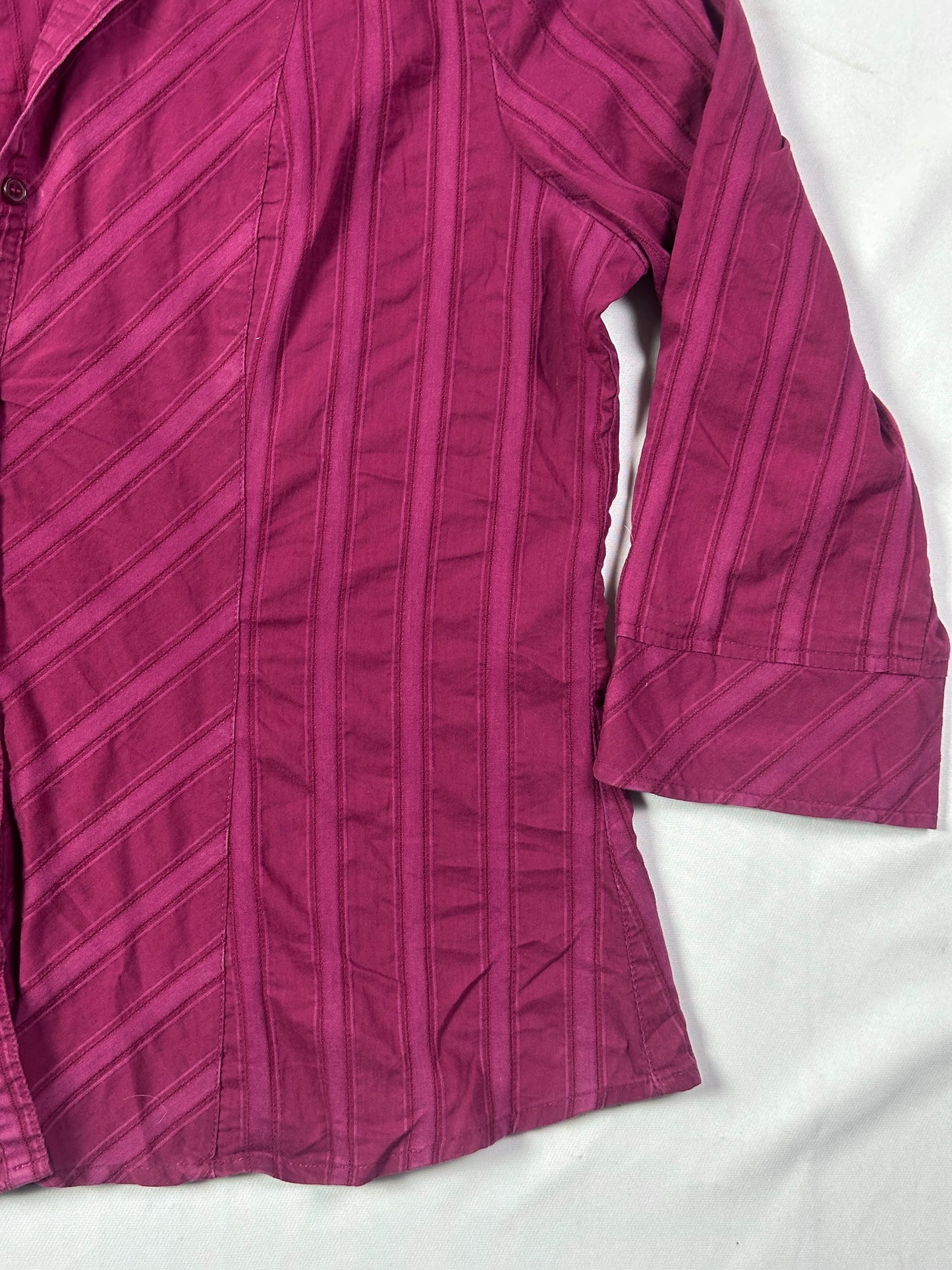 Chevron Stripe Fitted Shirt XL