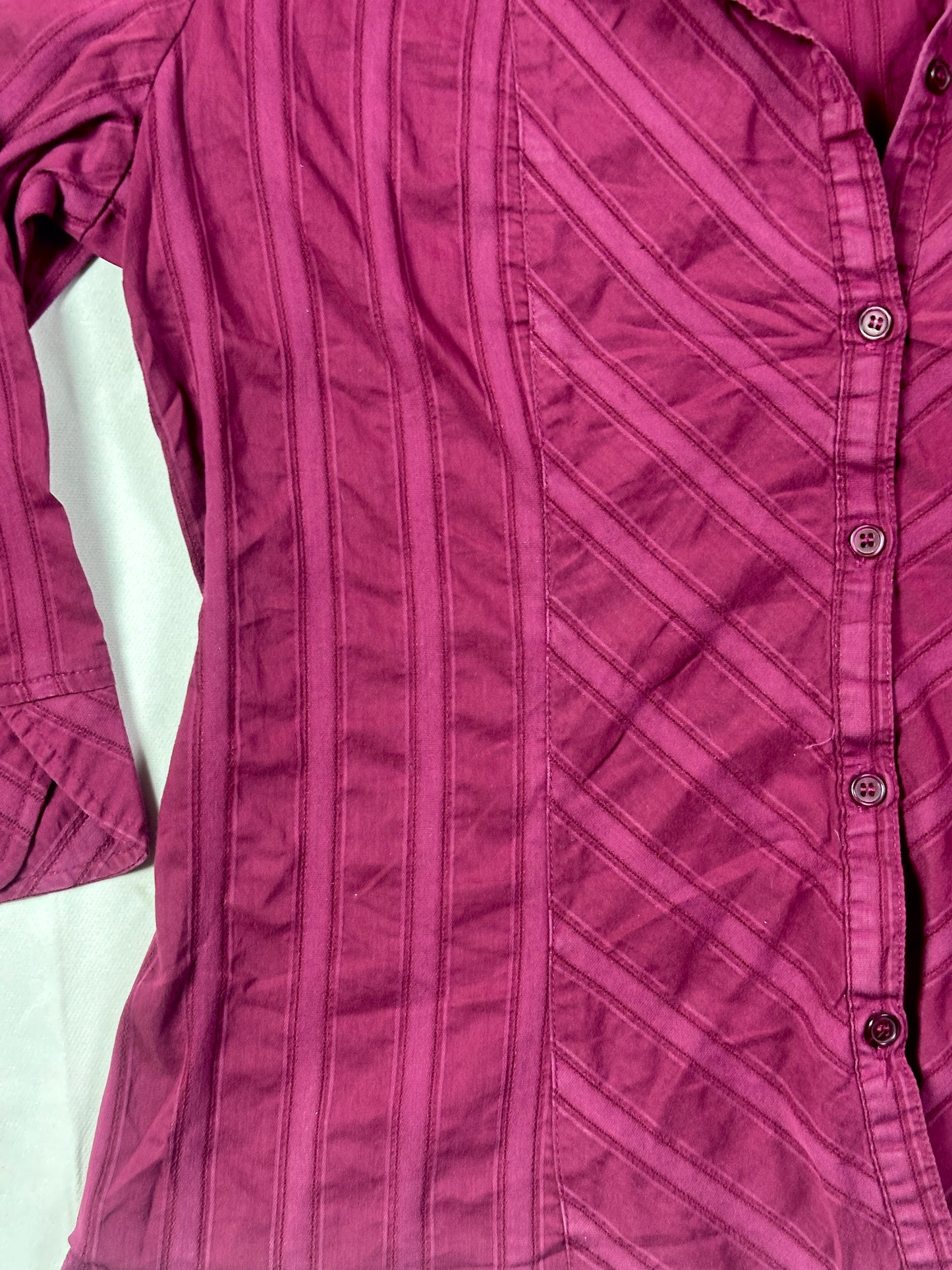 Chevron Stripe Fitted Shirt XL