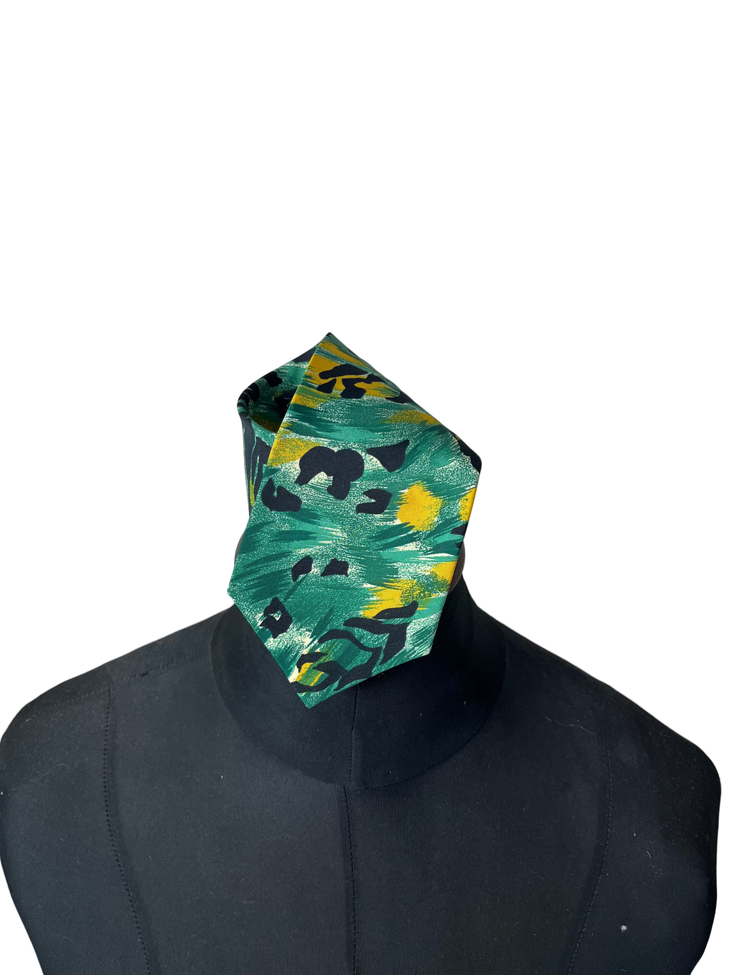 Silver City Animal Print Green Necktie 9 cm