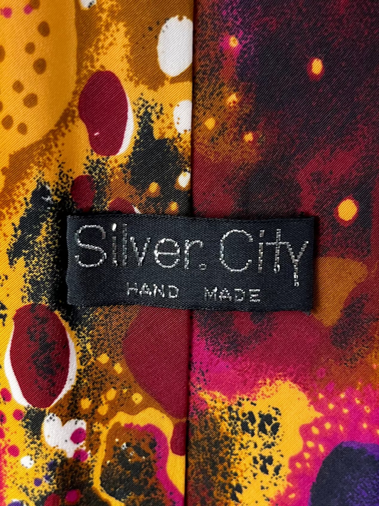 Silver City Cosmic Paint Necktie 9 cm