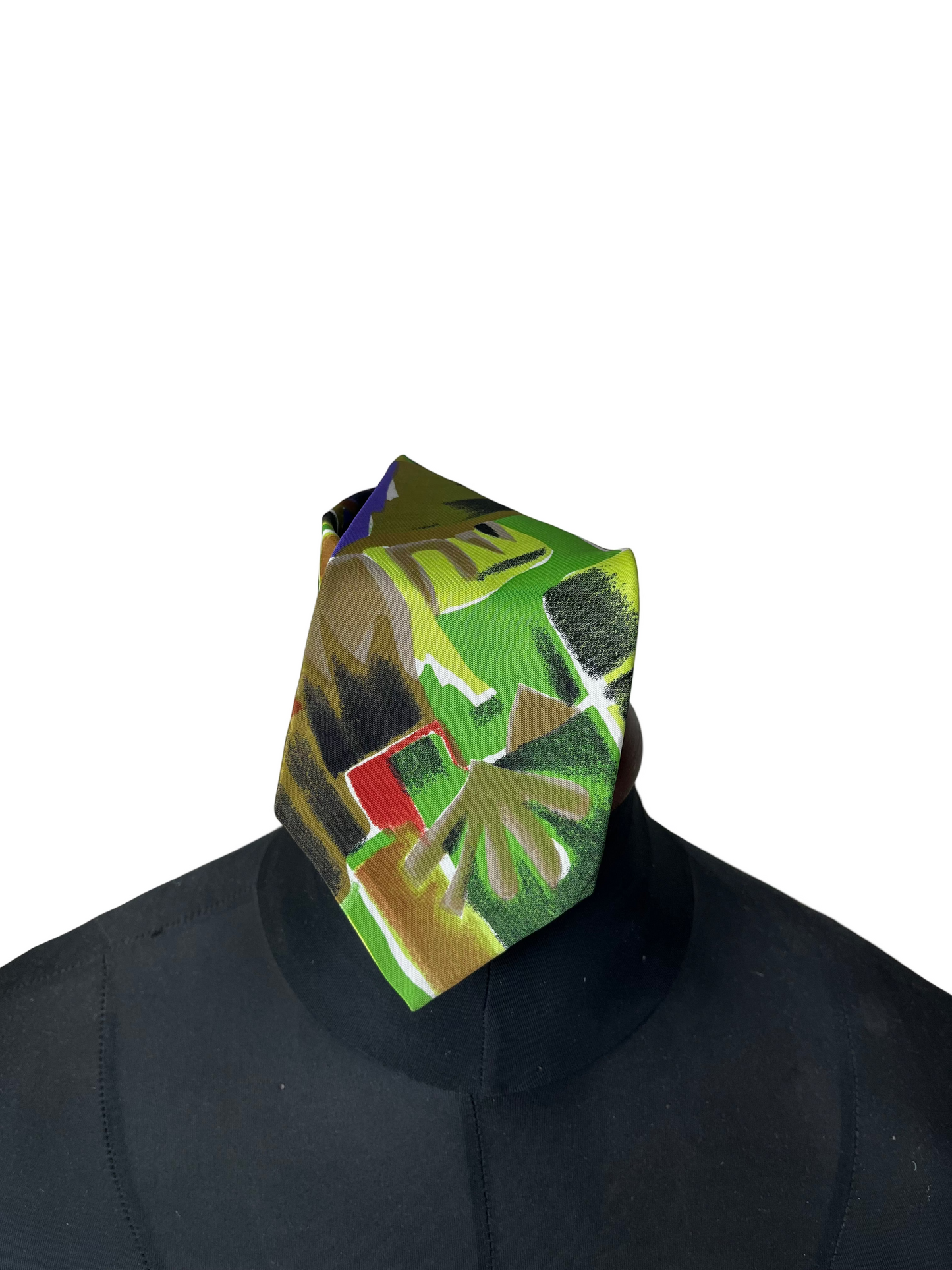 Silver City Retro Brushstroke Necktie 9 cm