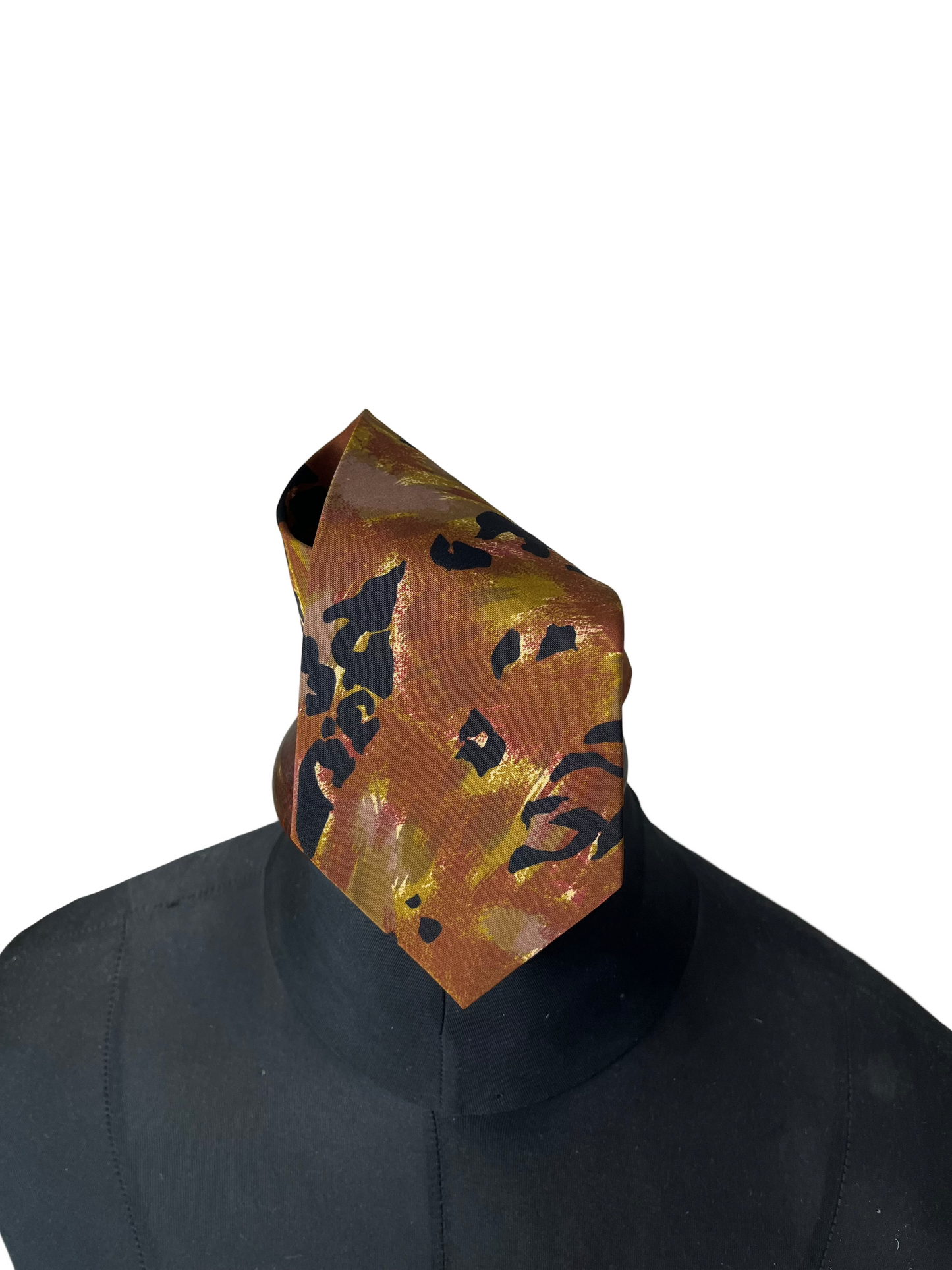 Silver City Animal Print Brown Necktie 9 cm