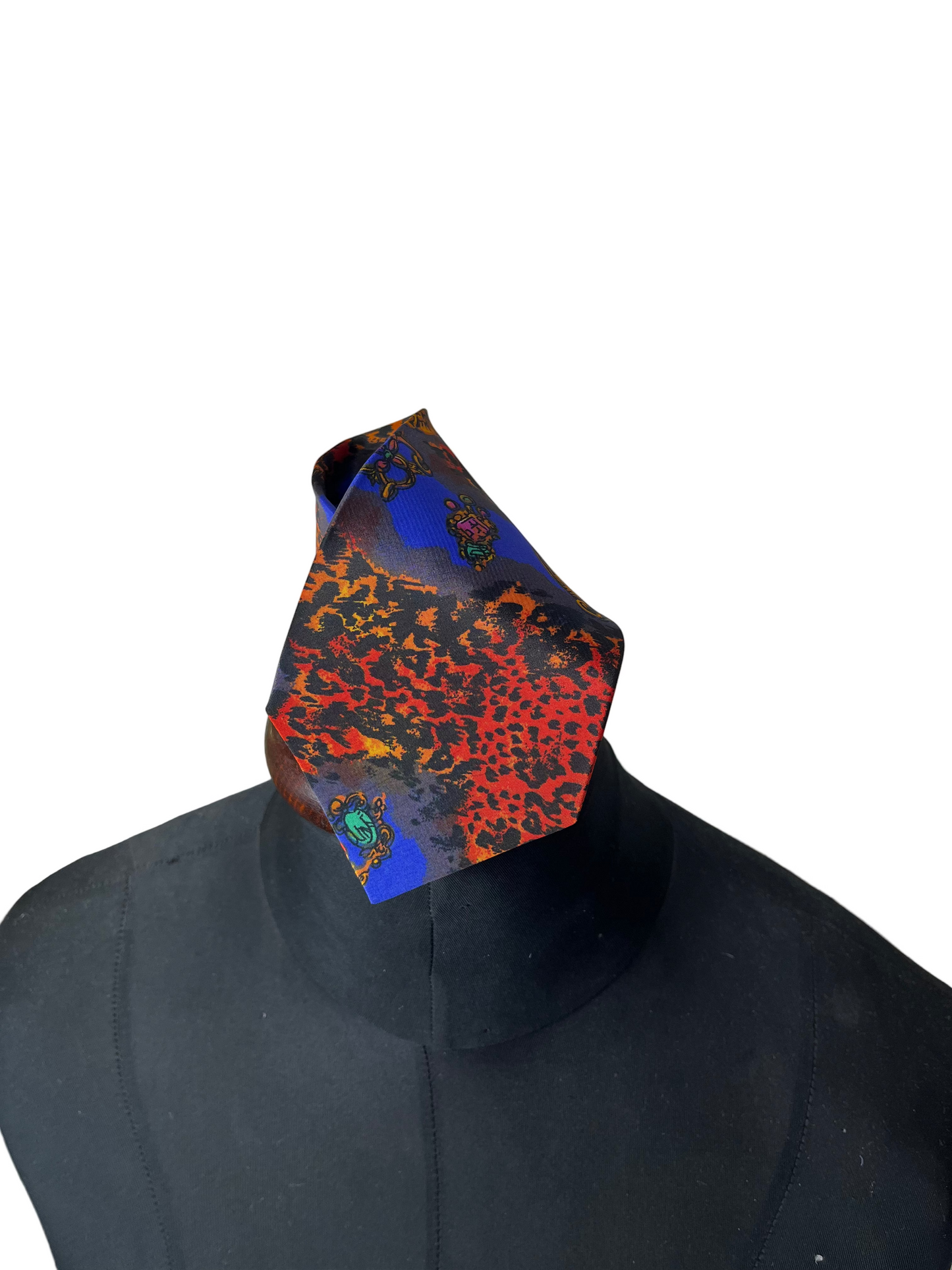 Silver City Leopard Necktie 9 cm