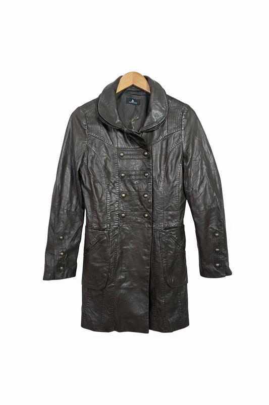 Brown Leather Coat