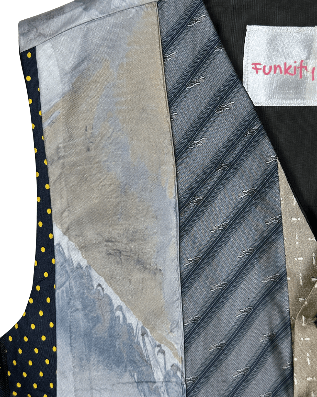 Retied Upcycled Necktie Vest - Medium - Funkify