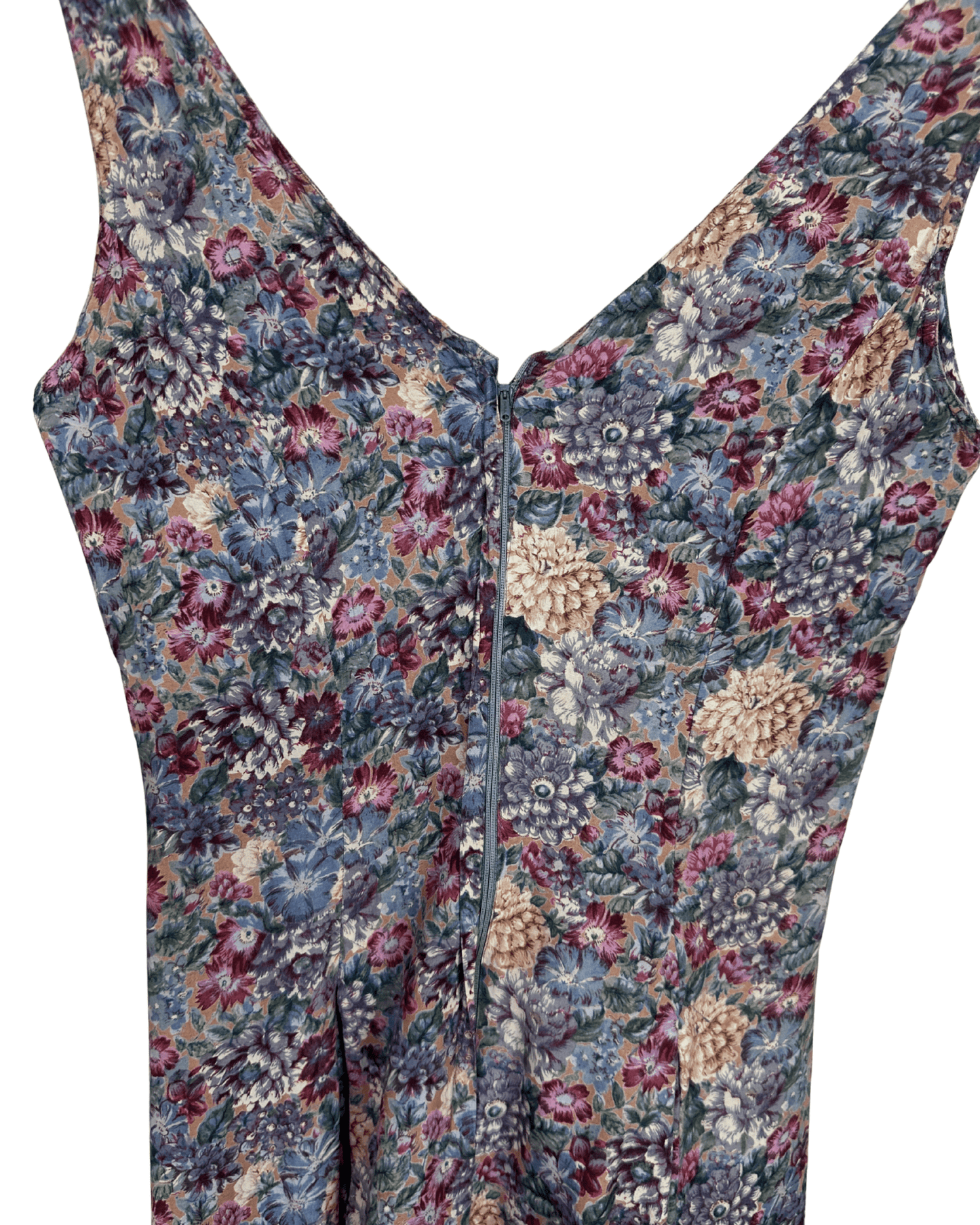 Vintage 90s Monsoon Floral Pleated Tea Dress - Funkify