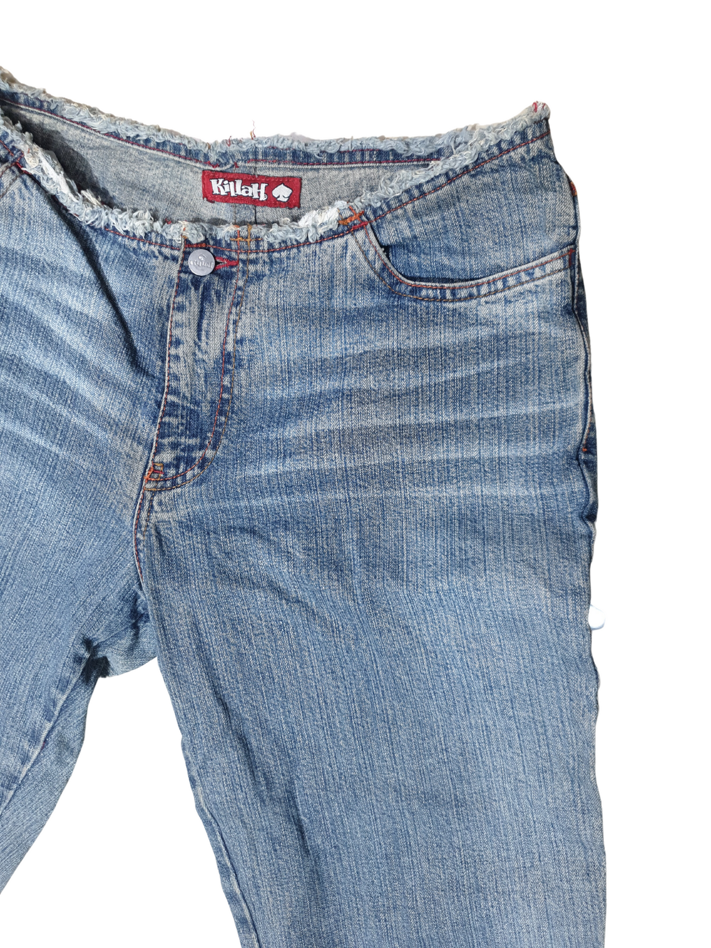 Vintage Y2K Killah Fray Waist Flared Denim Jeans