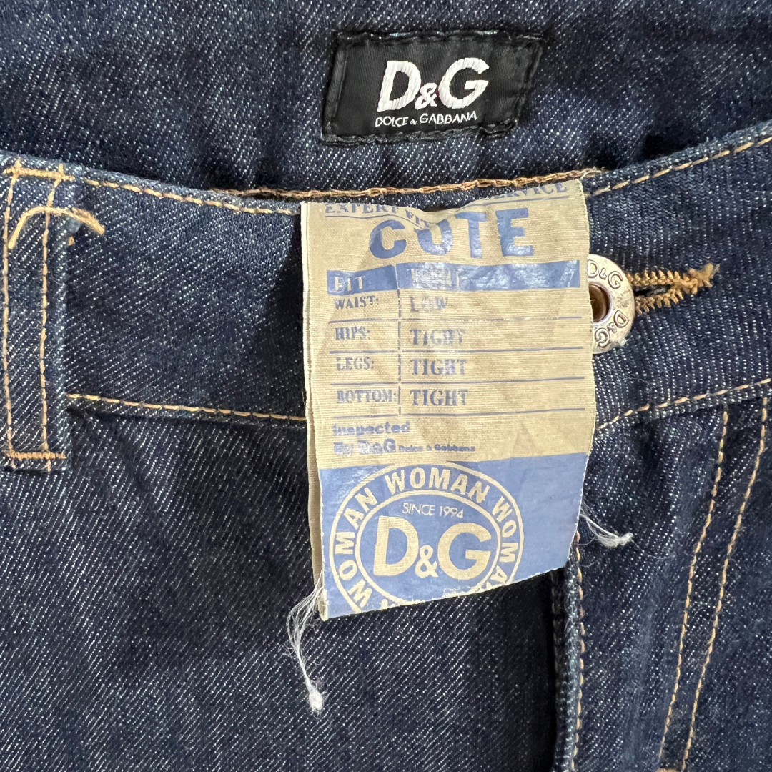 Vintage Y2K D&G 'Cute' Low-Waist Women's Jeans