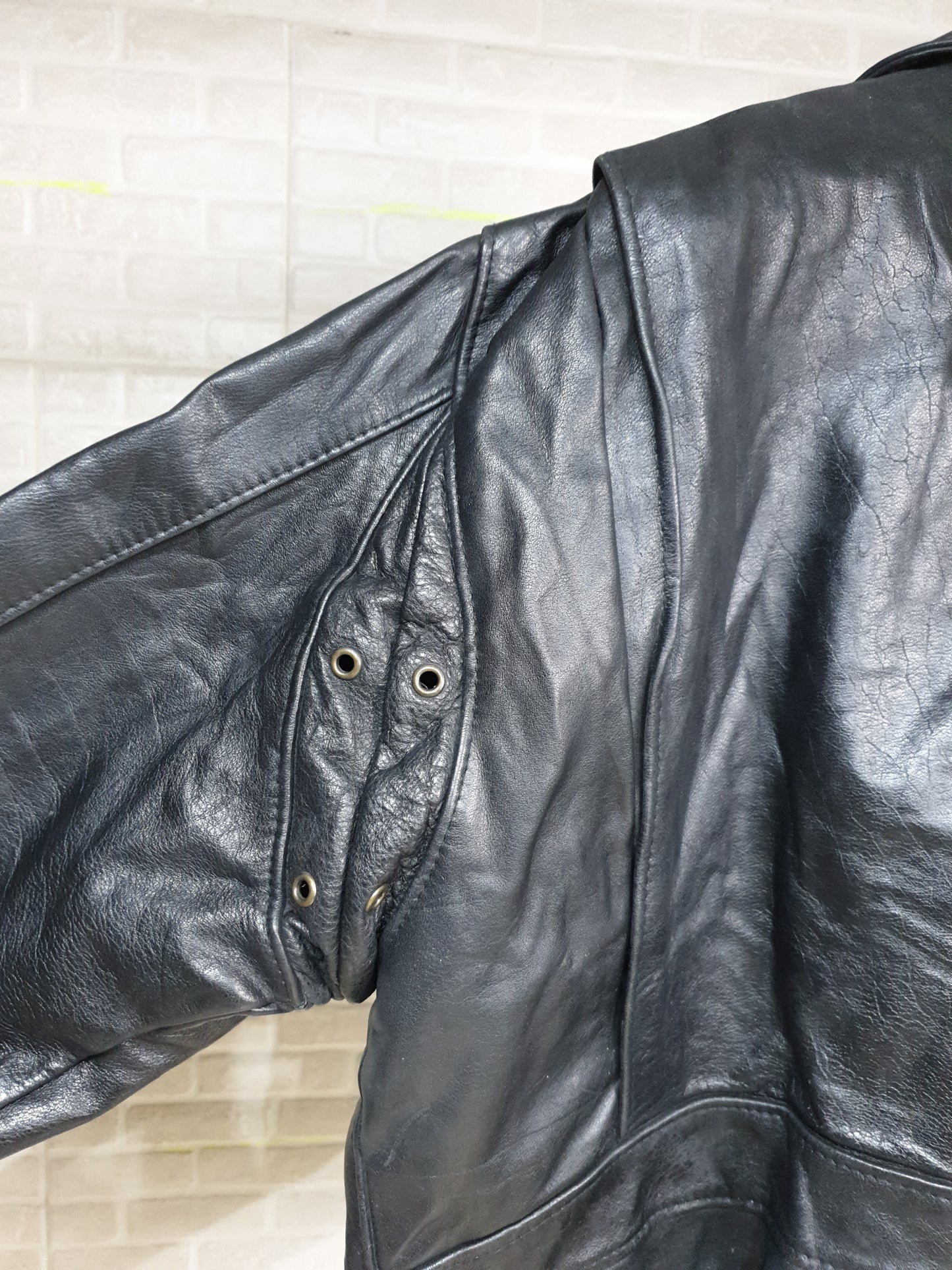 Vintage Genuine Leather Bomber Jacket