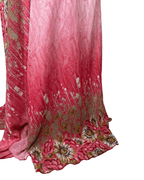 00s Y2K Halter Maxi Dress with Denim Bodice & Red Leather Belt Detail - Funkify