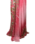 00s Y2K Halter Maxi Dress with Denim Bodice & Red Leather Belt Detail - Funkify