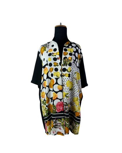 Vintage Creation Paris Lemon Patterned Shirt