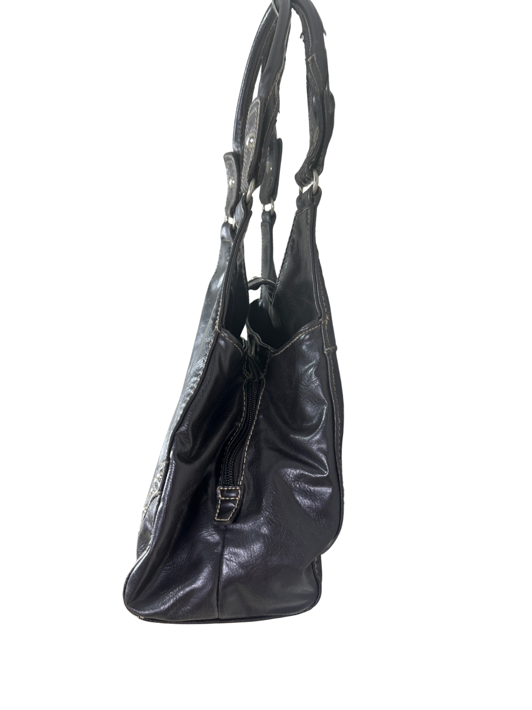 Vintage Dark Brown Genuine Leather Bag