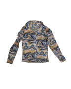 Retro Pattern Sheer Women's Shirt - Medium
