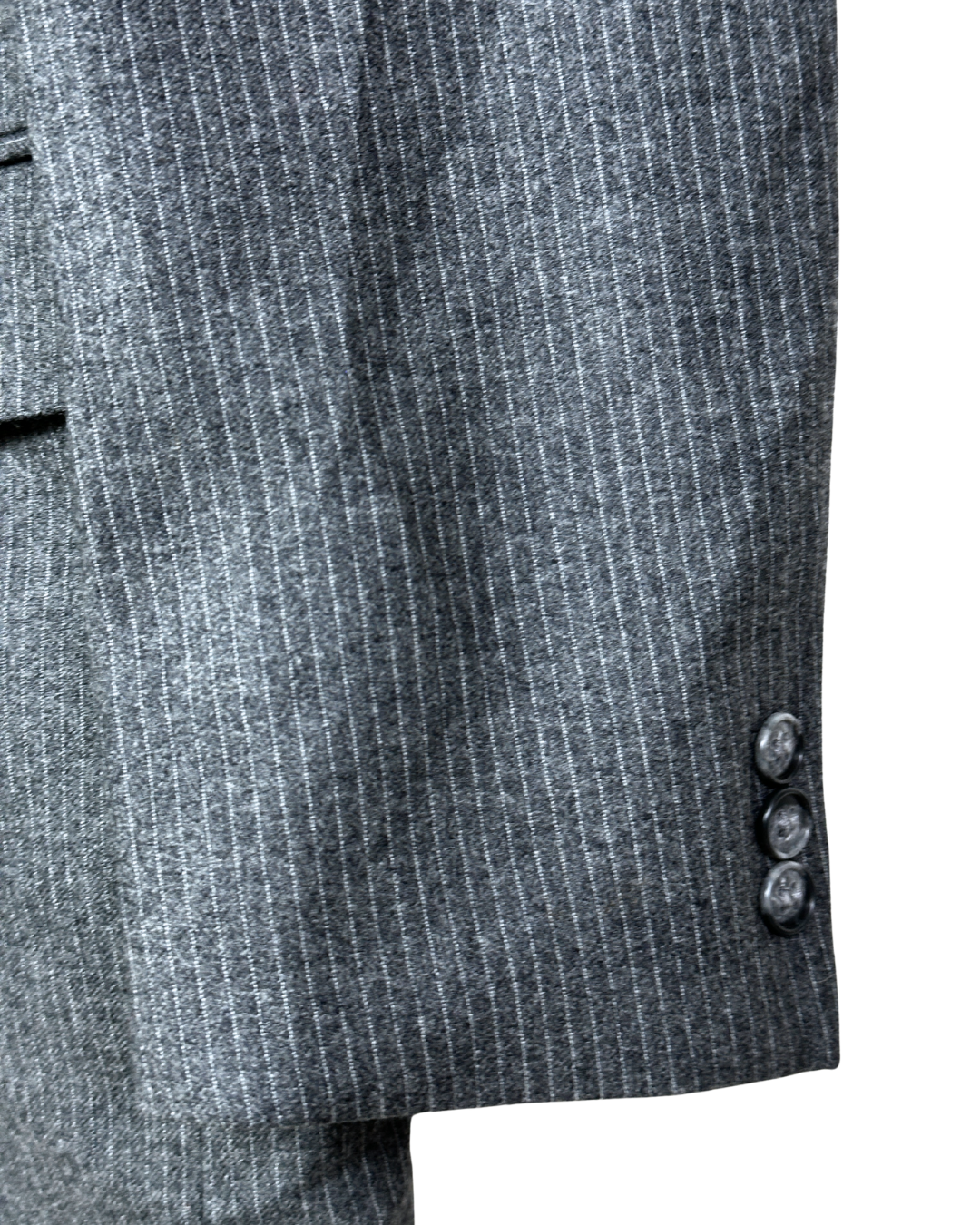 Vintage Pinstripe Pure Virgin Wool Full Suit - Size 50