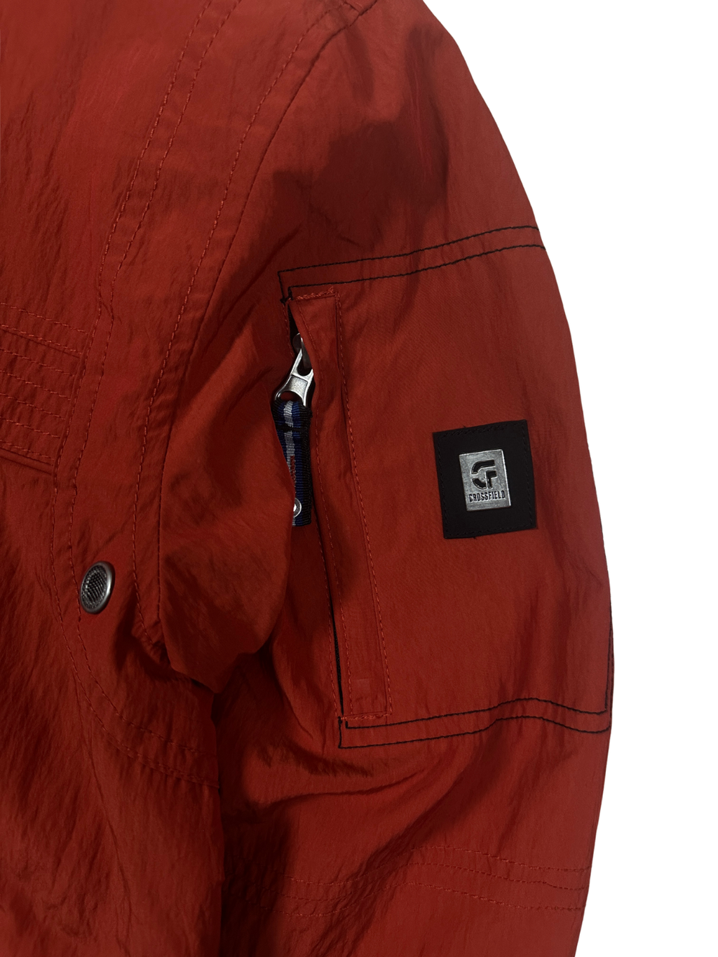 Crossfield Utility Bomber Style Jacket w Foldable Hood - Large
