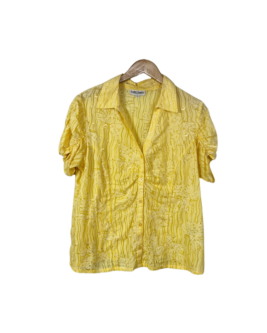 Vintage Claire France Textured Embroidered Shirt - Women's XL