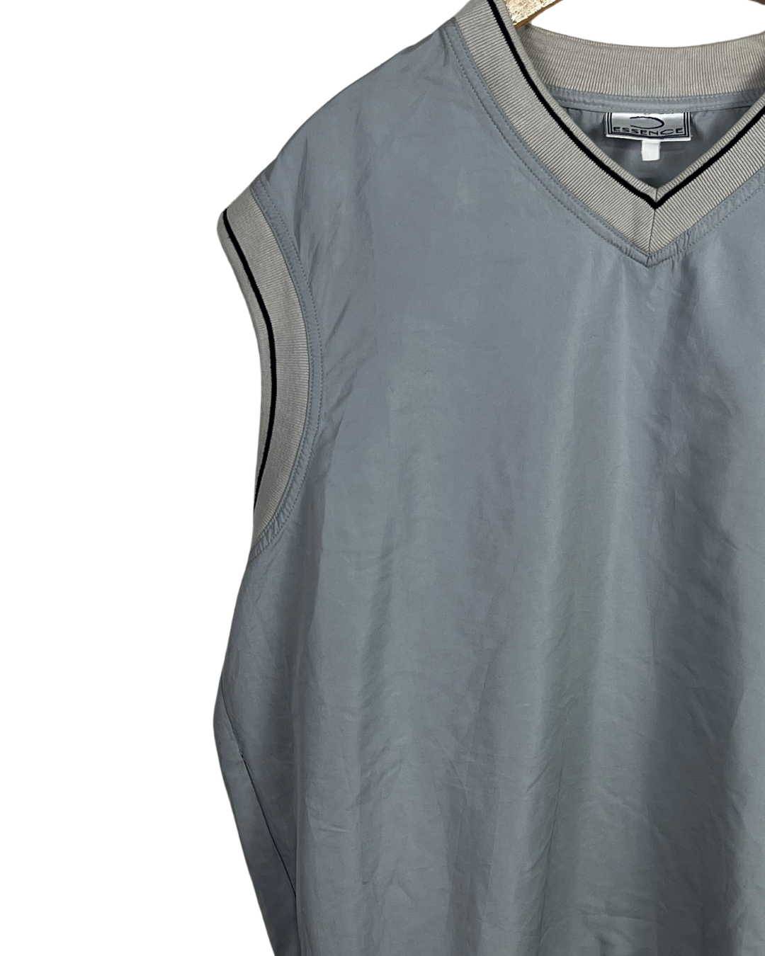 Vintage 90s Essence V-neck Windbreaker Vest Large