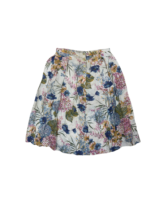 St Michael Linen-blend  Pleated Skirt