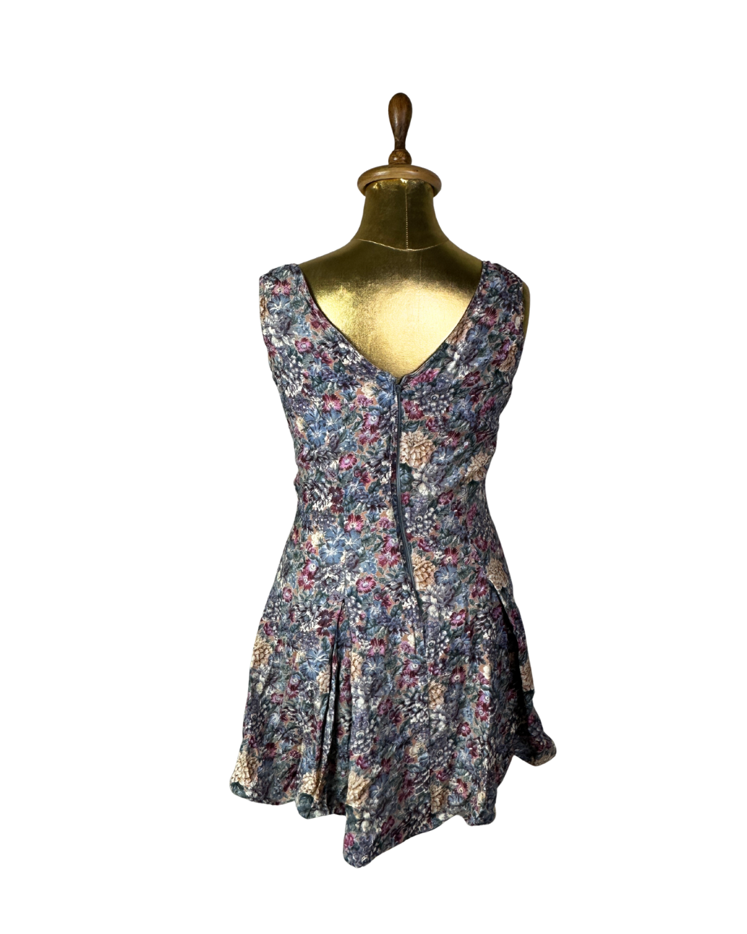 Vintage 90s Monsoon Floral Pleated Tea Dress
