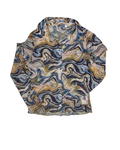 Retro Pattern Sheer Women's Shirt - Medium