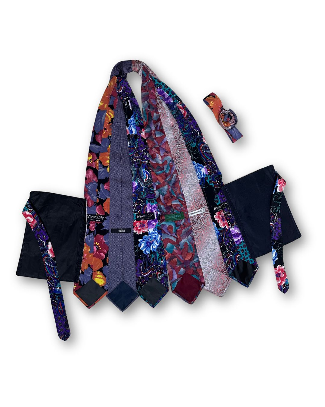 Handmade Upcycled Tie Halter Vest Top  & Choker