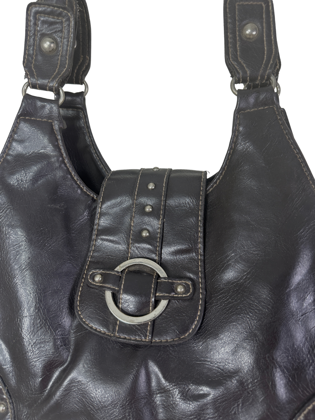 Vintage Dark Brown Genuine Leather Bag