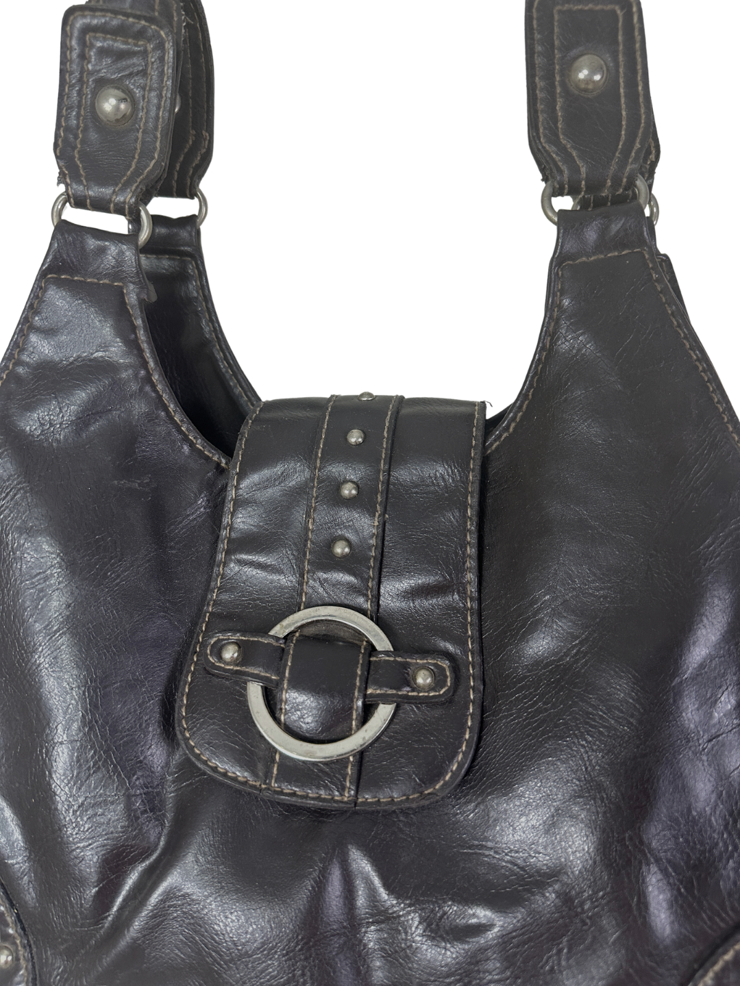 Vintage Dark Brown Genuine Leather Bag