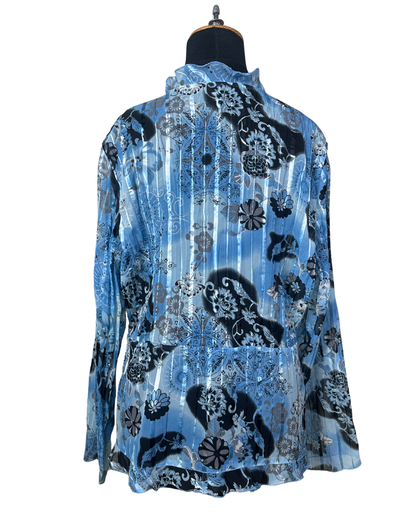 Notations Tie-Front Ruffled Blouse  – Lightweight & Flowy