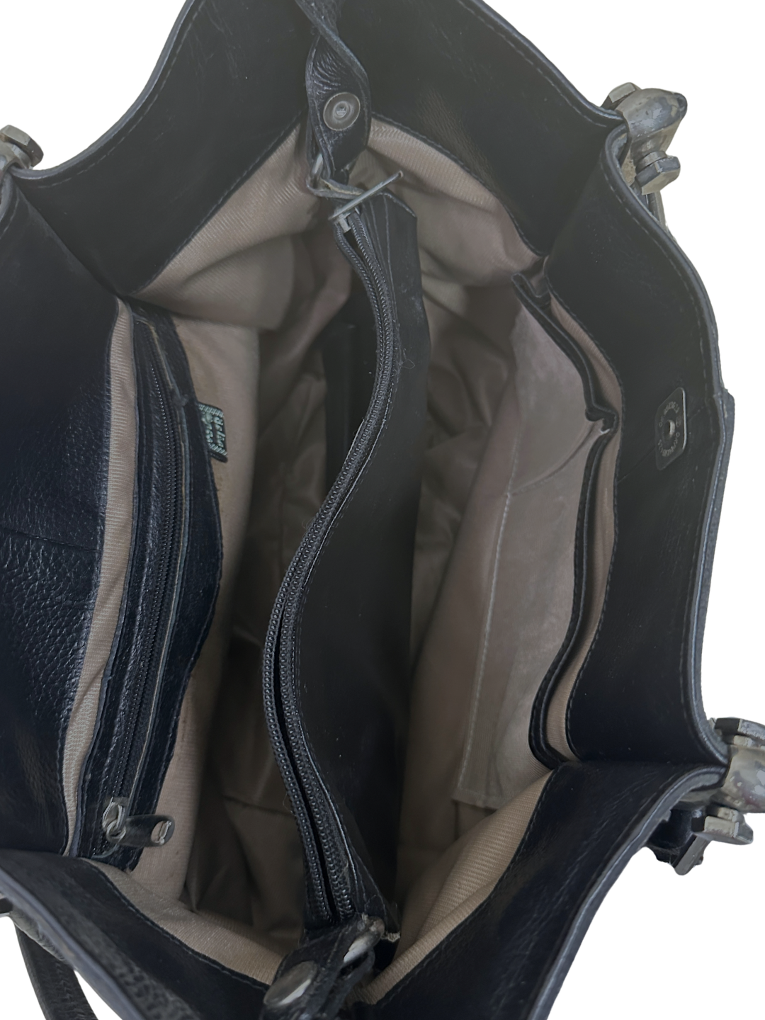 Mixed-Texture Genuine Leather  Shoulder Bag with Strap