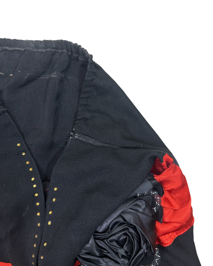 Vintage 80s Strapless Gothic Style Cocktail Dress - Large to XL