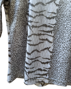 Y2K Metrofive Line Mixed Animal Print Blouse - Medium/Large