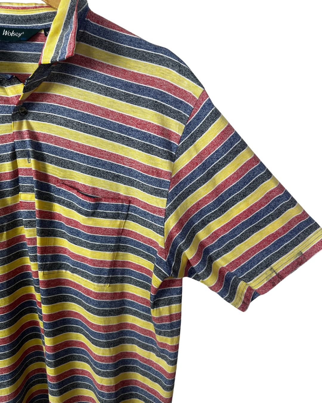 Vintage Wolsey Striped Polo Shirt XL