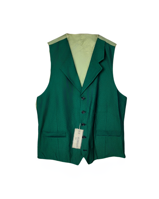 Deadstock 80s  HCH Muermann Silk-Lined Vest - Medium