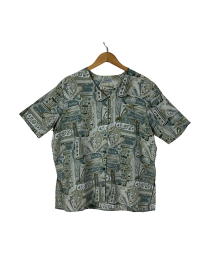Vintage 80s Abstract Print Shirt