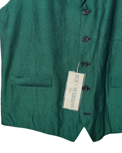 Deadstock 80s  HCH Muermann Silk-Lined Vest - Medium