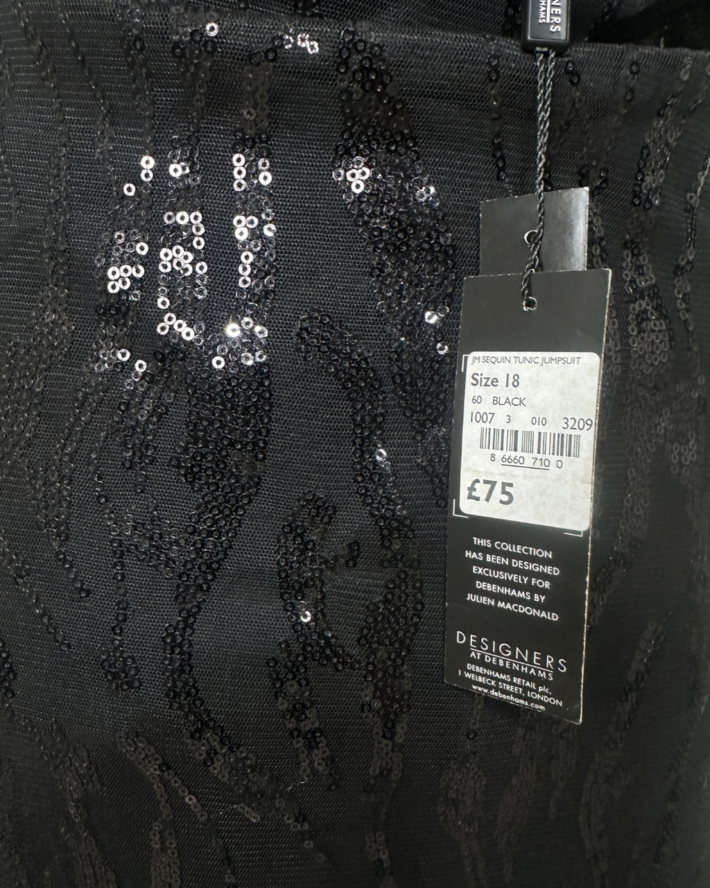 NWT By Juliene Mcdonald Sequin Backless Jumpsuit - Size 18