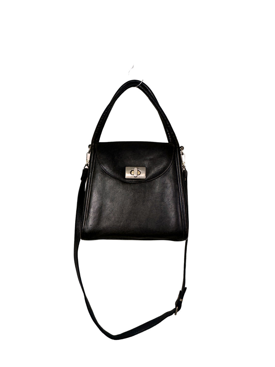 Classic Dark Brown Leather Top-Handle Bag