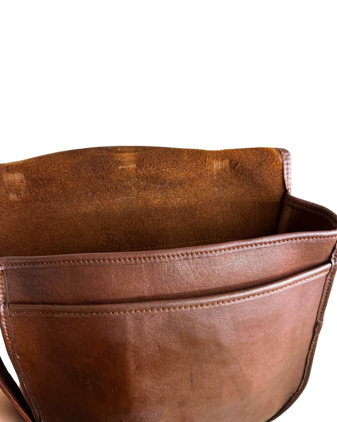 Vintage Genuine Leather Brown Crossbody Bag