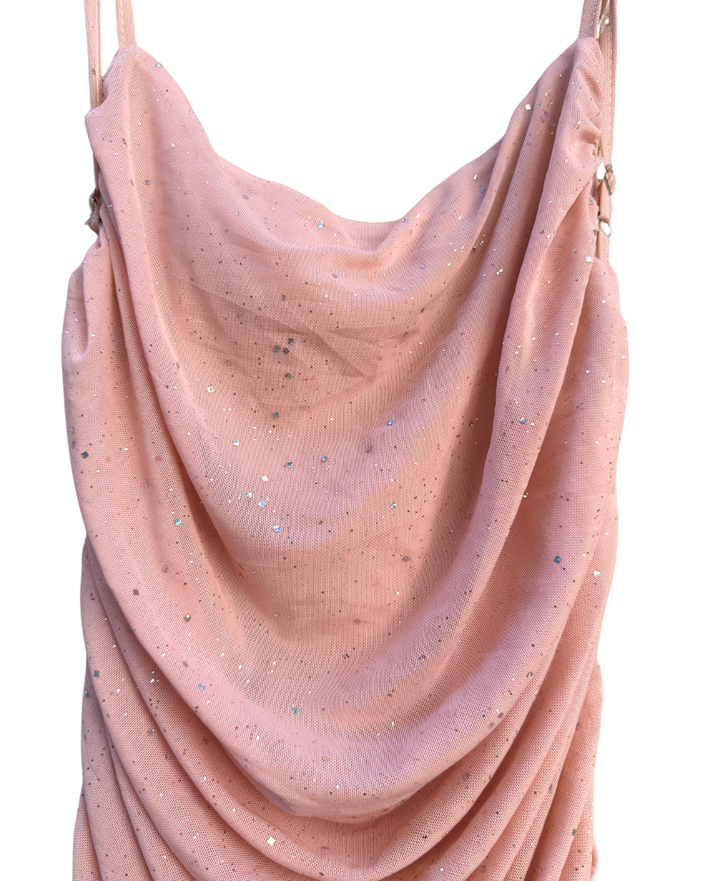 Pink Open-back Ruched Dress