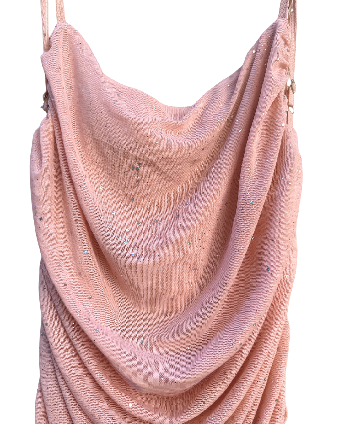 Pink Open-back Ruched Dress