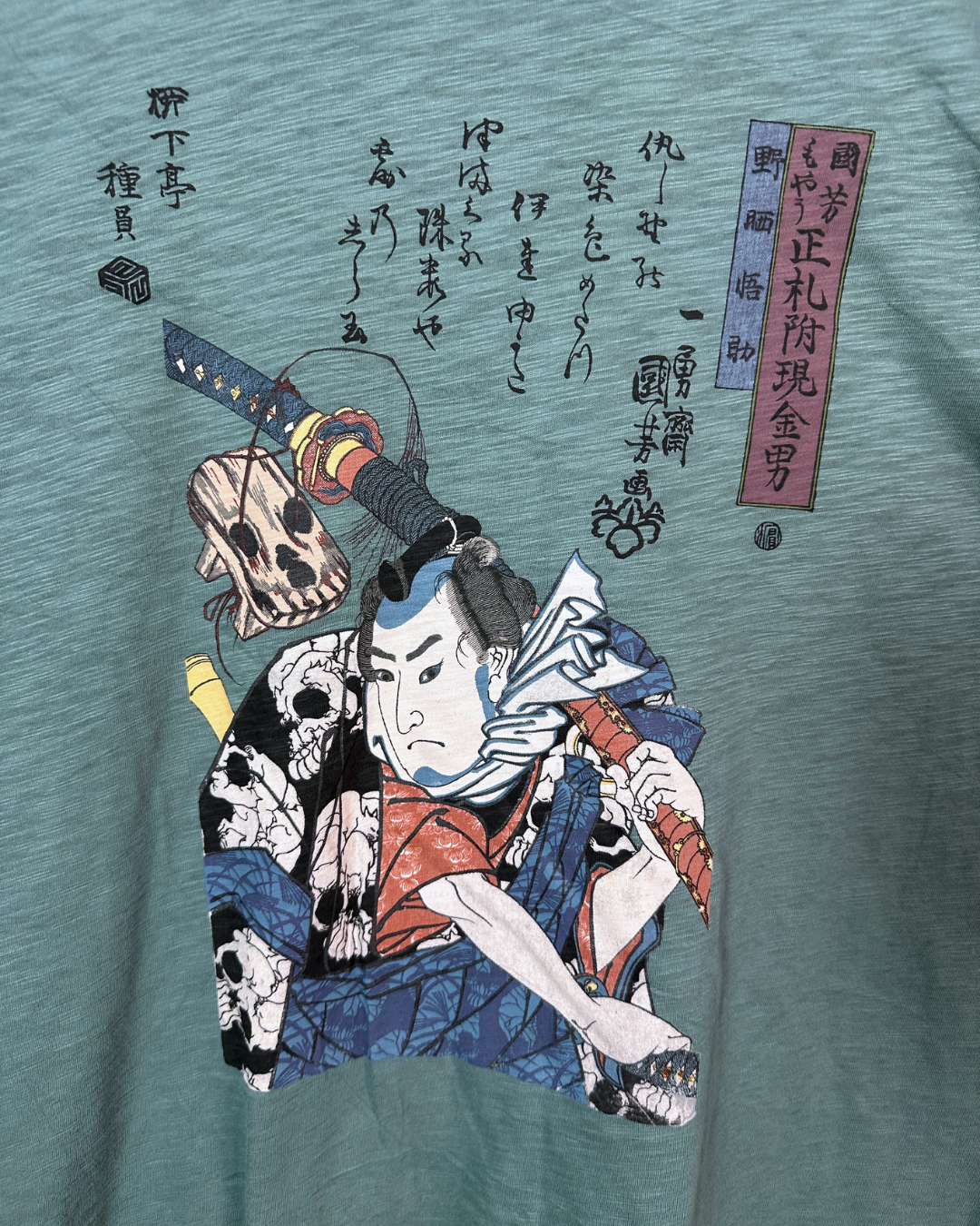Uniqlo UT x MFA Boston Japanese Ukiyo-e Samurai Skull Graphic T-Shirt