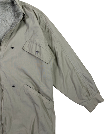 Beige Fur Lined Women's Jacket - Large/XL